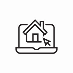 Website home button icon vector sign