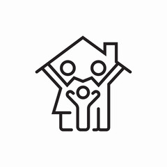 Family home group icon vector sign
