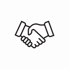 Business deal handshake icon vector sign