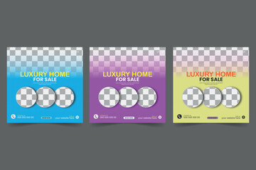 Real estate Social Post Web banner template