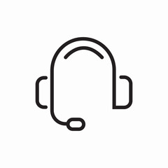 Customer support headset icon vector sign