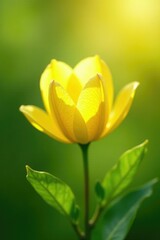 Delicate lemon flower petals unfolding in sunlight, citrus, flower, space