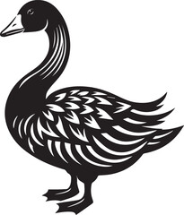Elegant Goose Silhouette Collection - Artistic Vector Illustrations