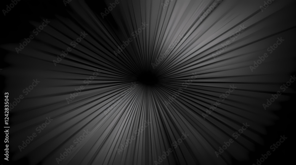 Poster dark abstract background with radial lines creating a sense of depth. generative ai