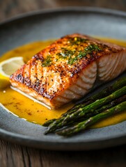 jedzenie, kuchnia, kulinaria, smak, restauracja, szef kuchni, fine dining, zdrowa żywność, gotowanie, plating, elegancja, drewniany stół, estetyka, fotografia kulinarna, danie główne, warzywa, dieta, 