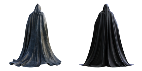 Cape isolated on transparent background, PNG, Set of