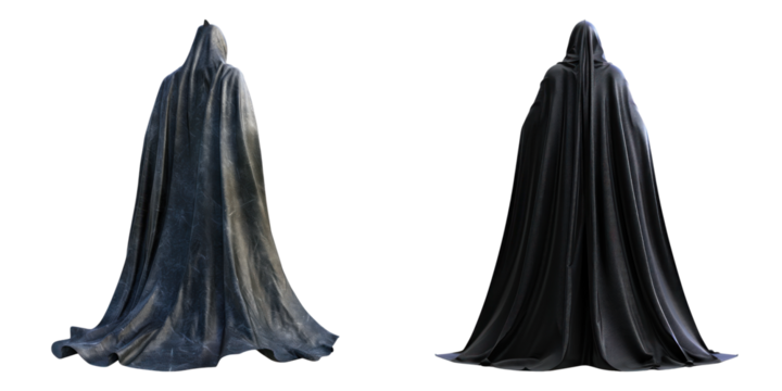 Cape isolated on transparent background, PNG, Set of