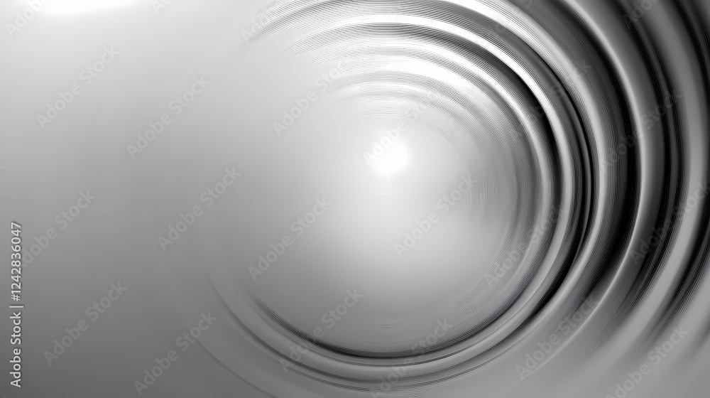 Poster swirling silver patterns create an abstract visual effect in motion. generative ai