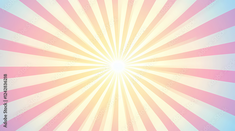 Aufkleber bright pastel rays emanating from the center in a vibrant pattern. generative ai