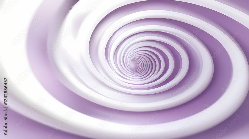 Poster swirling abstract design in soft lavender and white tones. generative ai