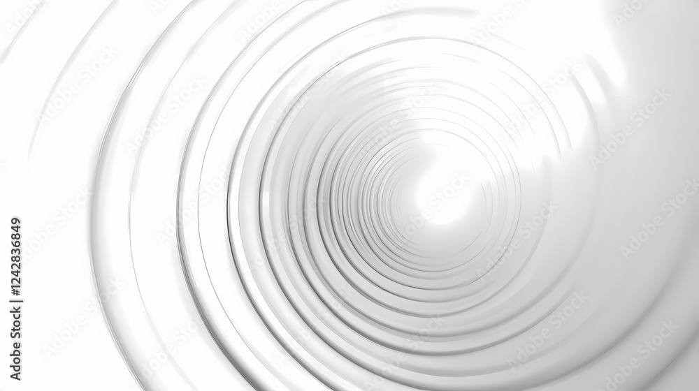 Poster spiraling white patterns create a sense of depth and tranquility in design. generative ai