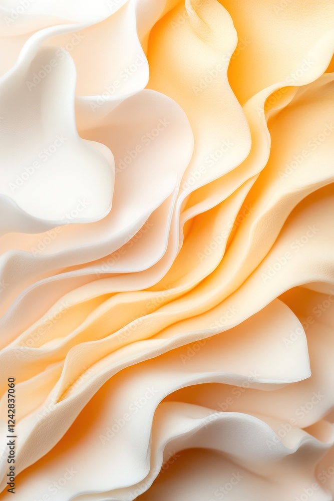 Poster delicate wave patterns in shades of yellow gently intertwine, creating a textured appearance while o