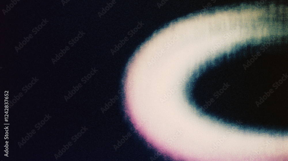 Aufkleber abstract glowing curve on dark background with soft gradient and noise texture