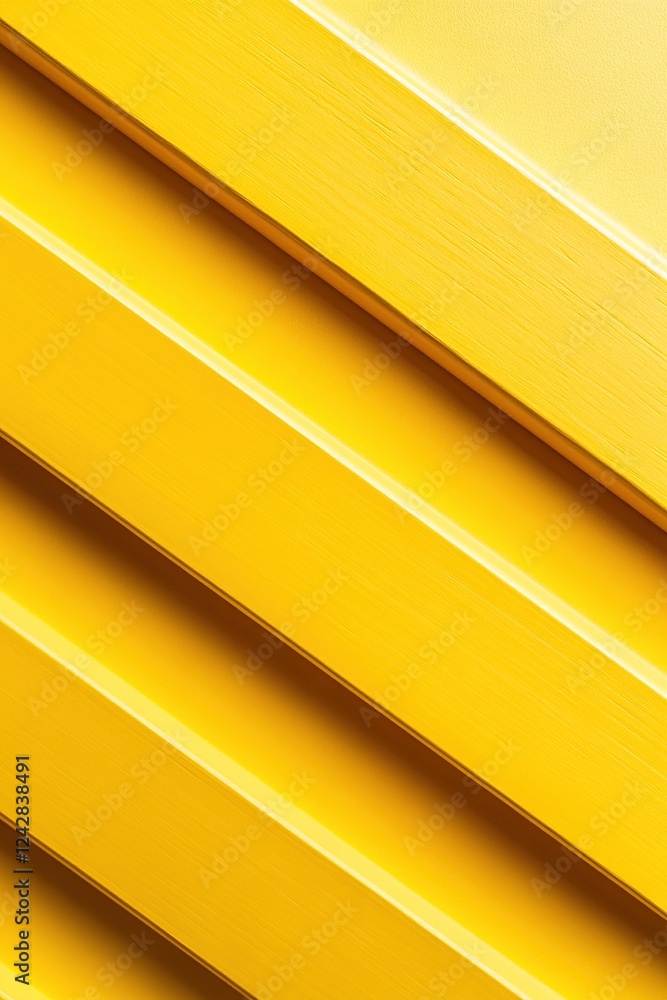 Poster thin diagonal lines in multiple shades of yellow form a subtle texture against a bright yellow backd