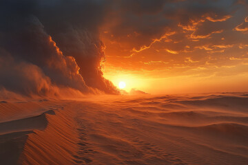 Powerful Sandstorm Sweeps Across the City