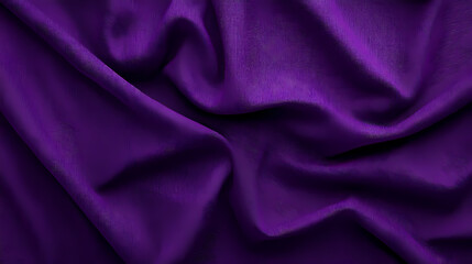 Obraz premium Rich purple fabric draping with elegant folds and textures. Generative AI