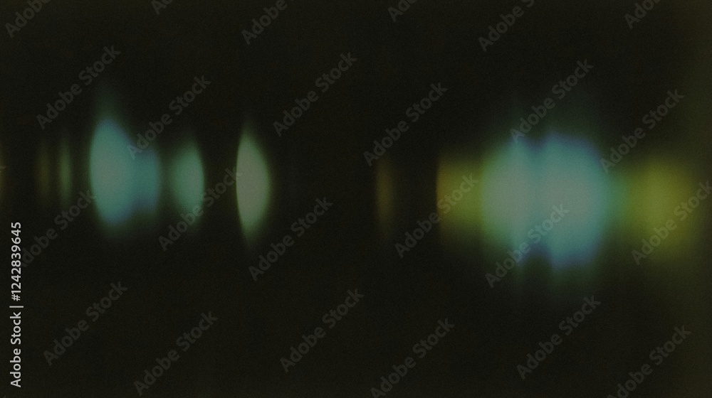 Poster Abstract light patterns on dark background with colorful luminescent glows