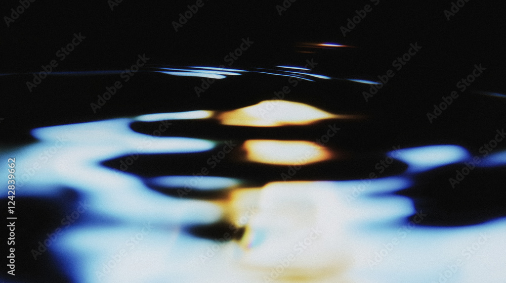 Poster abstract light reflection on water surface with ripple pattern