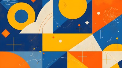 Colorful geometric graphic art