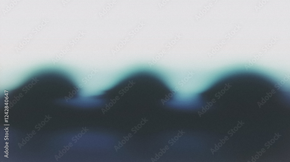 Poster three silhouetted figures against soft gradient abstract background
