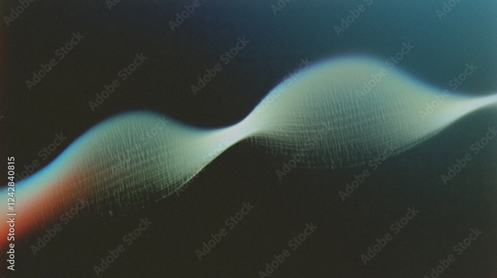 Poster abstract wave pattern with color gradient on dark background