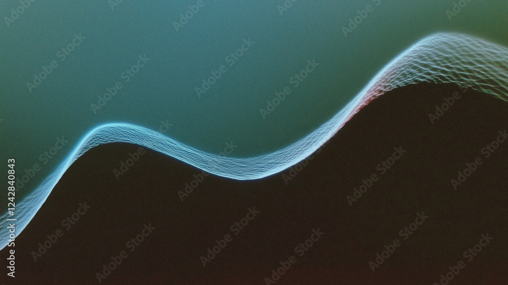 Poster abstract wavy light form on gradient background
