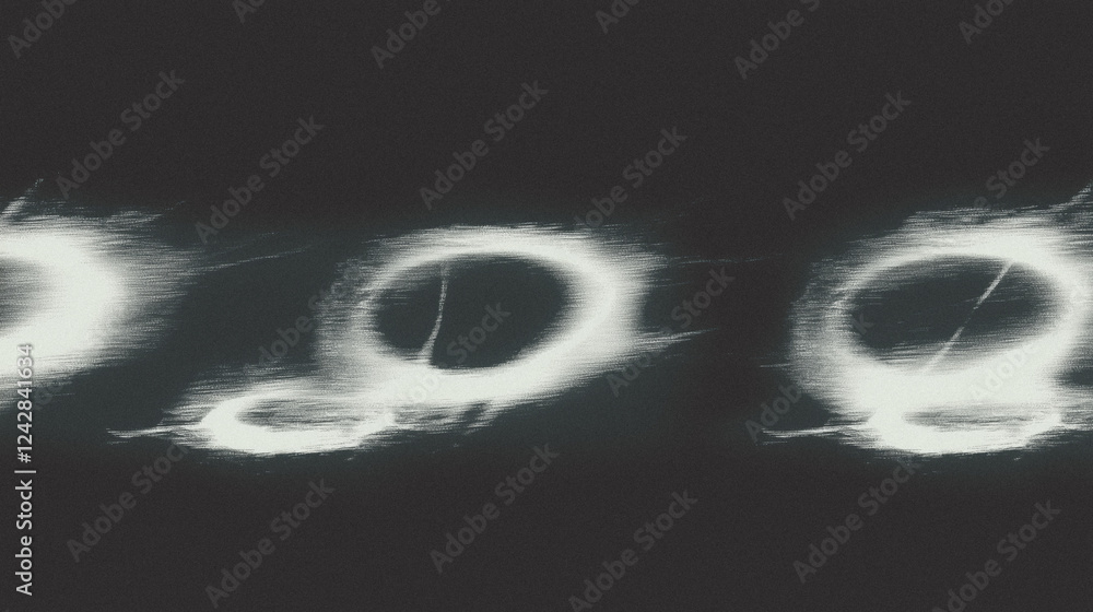 Poster abstract light circles on dark background with motion blur effect