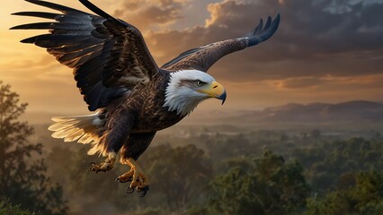 eagle in flight