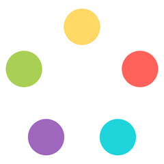 Colorful Pentagon Chartflow
