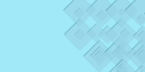 Abstract blue color triangle and square shape in modern pattern background. Abstract light blue technology background with square shapes: modern digital design with geometric elements. 