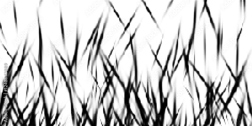 Poster black and white halftone background. abstract illustration of round particles. the dots form shapele