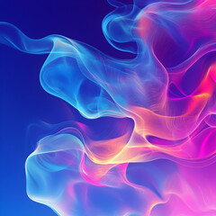 Fototapeta premium Abstract swirling colors of blue and pink on a vibrant background, creating a sense of motion and energy
