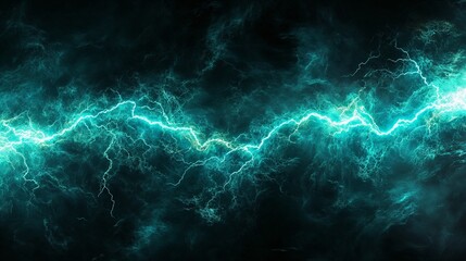 Electric Turquoise Lightning Strike for power concepts, energy backgrounds, technology visuals, thunderstorm effects, and dynamic web banners, for presentations, websites, and digital marketing