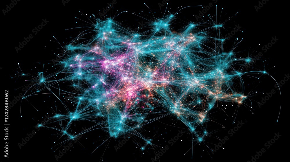Poster Abstract Network Visualization Showing Connections