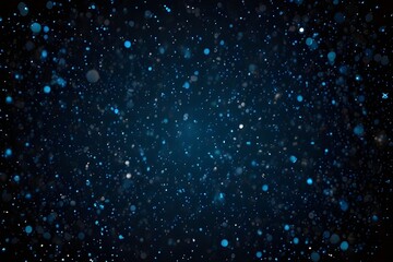 blue Abstract glitter bokeh on black background Generative AI