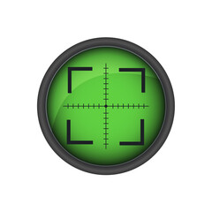 vector round green sight with a center for hitting the target