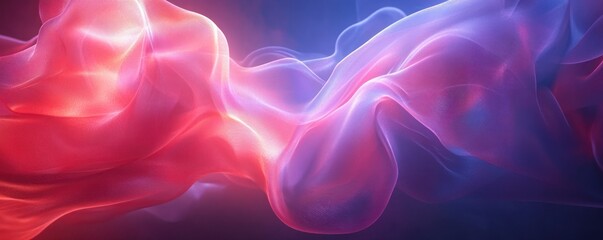 Obraz premium Abstract red blue fabric flow dark background design