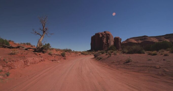 Driving Monument Valley Dirt Road