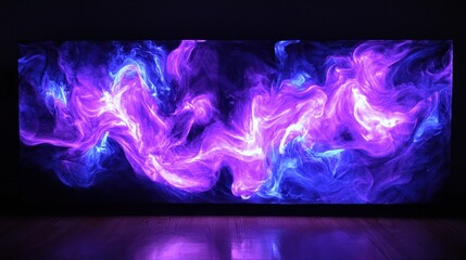 Abstract Purple and Blue Swirling Nebula Artwork