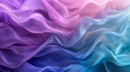Fototapeta premium Soft pastel fabric flows gently creating a dreamy gradient. AI Generated