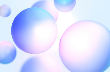 gradient bubbles in the air