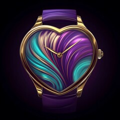 elegant heart-shaped watch