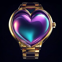 elegant heart-shaped watch