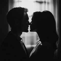 silhouette of a couple