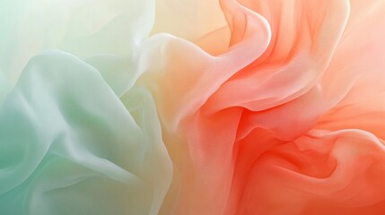 Obraz premium Soft Pastel Ombre Fabric Draped in Gentle Waves