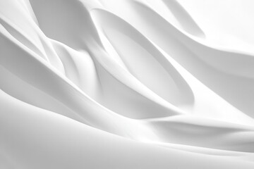 Obraz premium a pristine snowdrift sculpted by wind, creating ethereal curves and shadows against a pure white background, crystalline texture with delicate highlights