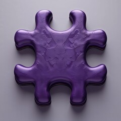 Obraz premium red puzzle piece on black