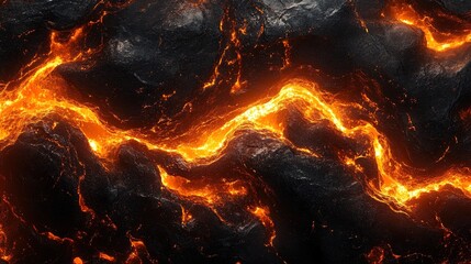 An abstract molten iron background with glowing liquid textures and deep shadows