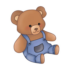 teddy bear with jeans clothes
