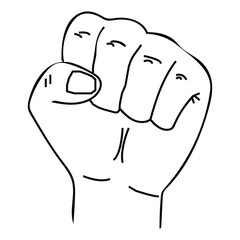 Simple Fist Icon for Protest Graphics